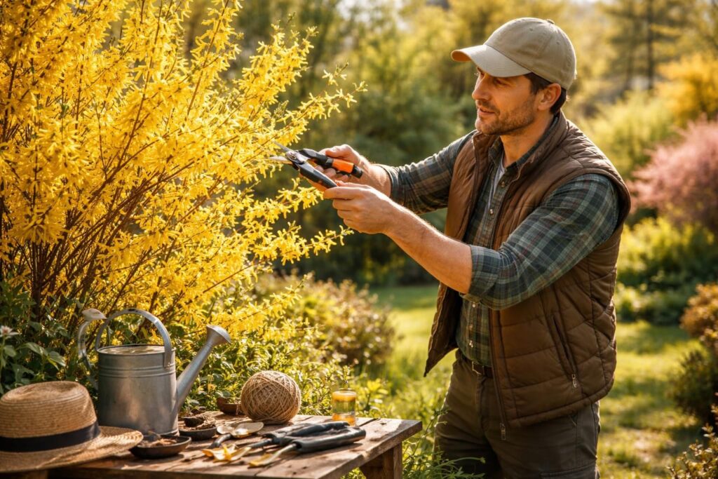 apprenez à tailler le forsythia au bon moment et de la bonne manière pour un jardin éclatant de fleurs dorées chaque saison.