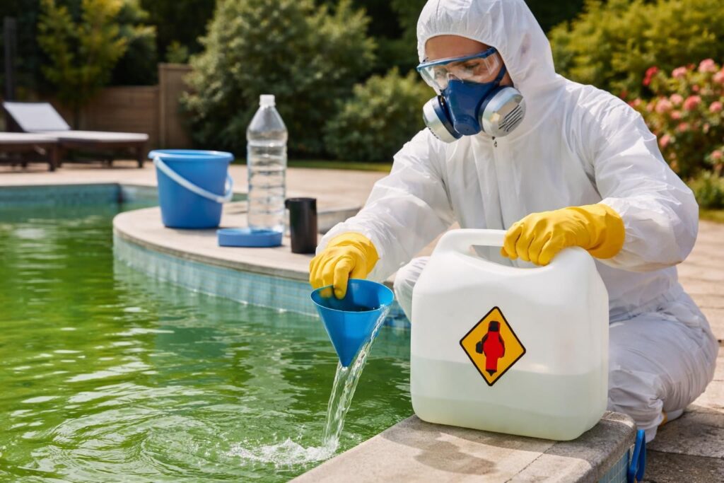 découvrez 5 conseils essentiels pour utiliser l'acide chlorhydrique en toute sécurité afin de traiter une piscine verte efficacement.