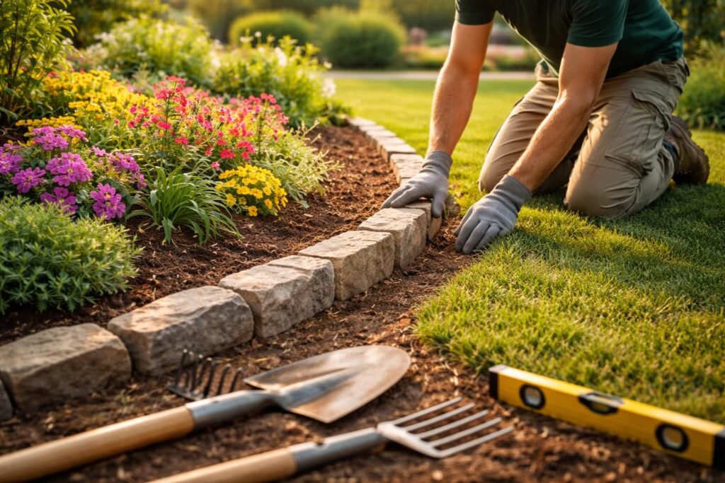 apprenez à poser des bordures de jardin sans utiliser de béton pour délimiter efficacement vos espaces verts de manière simple et écologique.