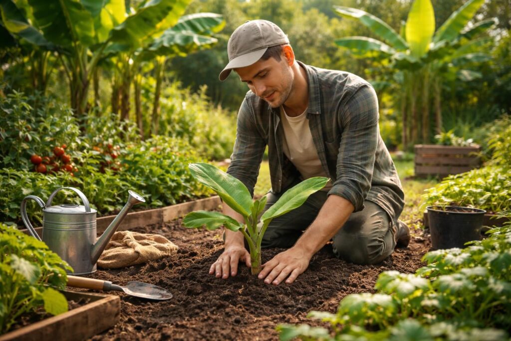 découvrez comment planter une banane facilement avec notre guide complet spécialement conçu pour les jardiniers débutants. astuces et conseils pour réussir la culture de la bananeraie chez vous.