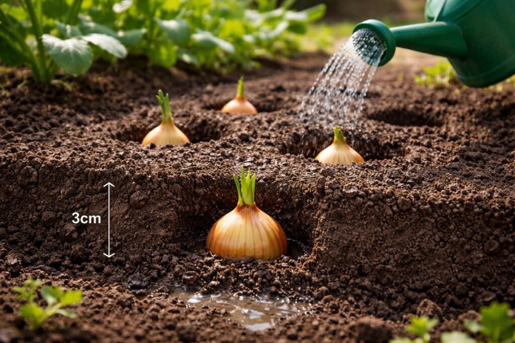 découvrez comment bien planter des oignons en respectant la profondeur, l'espacement idéal entre les plants et les conseils d'arrosage pour une récolte réussie.