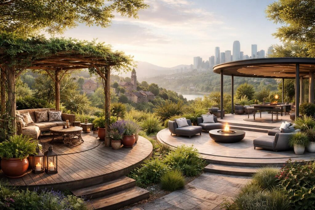 découvrez l'évolution des terrasses rondes, un parfait équilibre entre tradition et modernité, alliant esthétique et fonctionnalité au fil du temps.